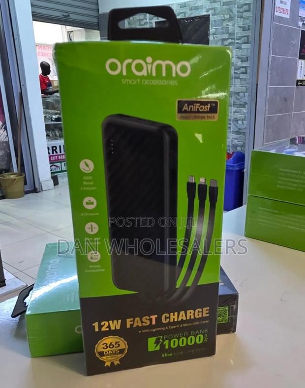 Oraimo 10000mah Built-in Cable Bank - main view