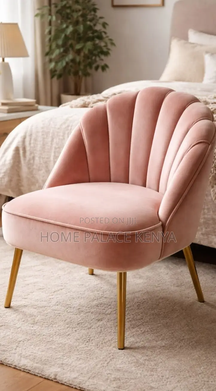 Makeup Chair: Premium Upholstered Vanity Chair With Metal Legs