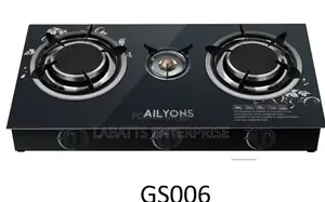 Ailyons 3 Burner Glass Top Gas Cooker Infrared Double Burner