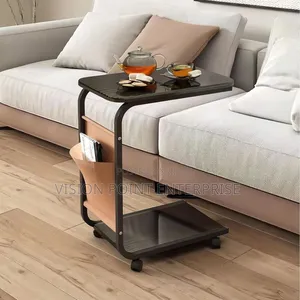 2 Layer Trolley Side Table With Matching Insert Pocket