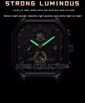 Poedagar Chronograph Black Gents Watch