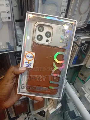 Brown Leather Protective Phone Case Designed for an iPhone Pro Max