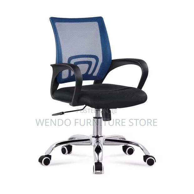 Office Chairs; Clerical Mid Backrest Ergonomic Fabric Office Chairs - thumbnail 2