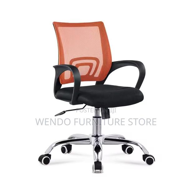 Office Chairs; Clerical Mid Backrest Ergonomic Fabric Office Chairs - thumbnail 4