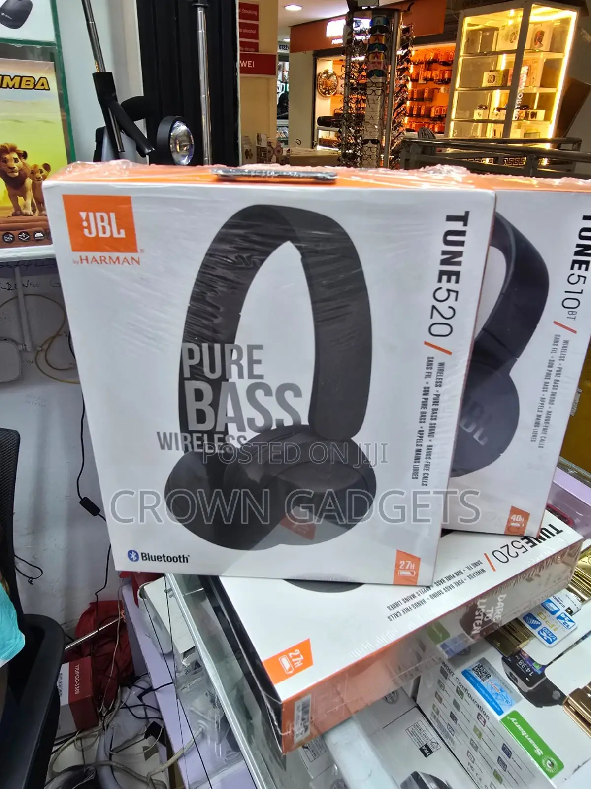 JBL Tune 520 Wireless Headphones, JBL Pure Bass Sound