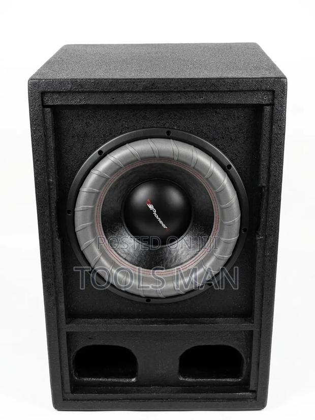 Pioneer High Power Subwoofer With Custom Ported Enclosure Bass Box.