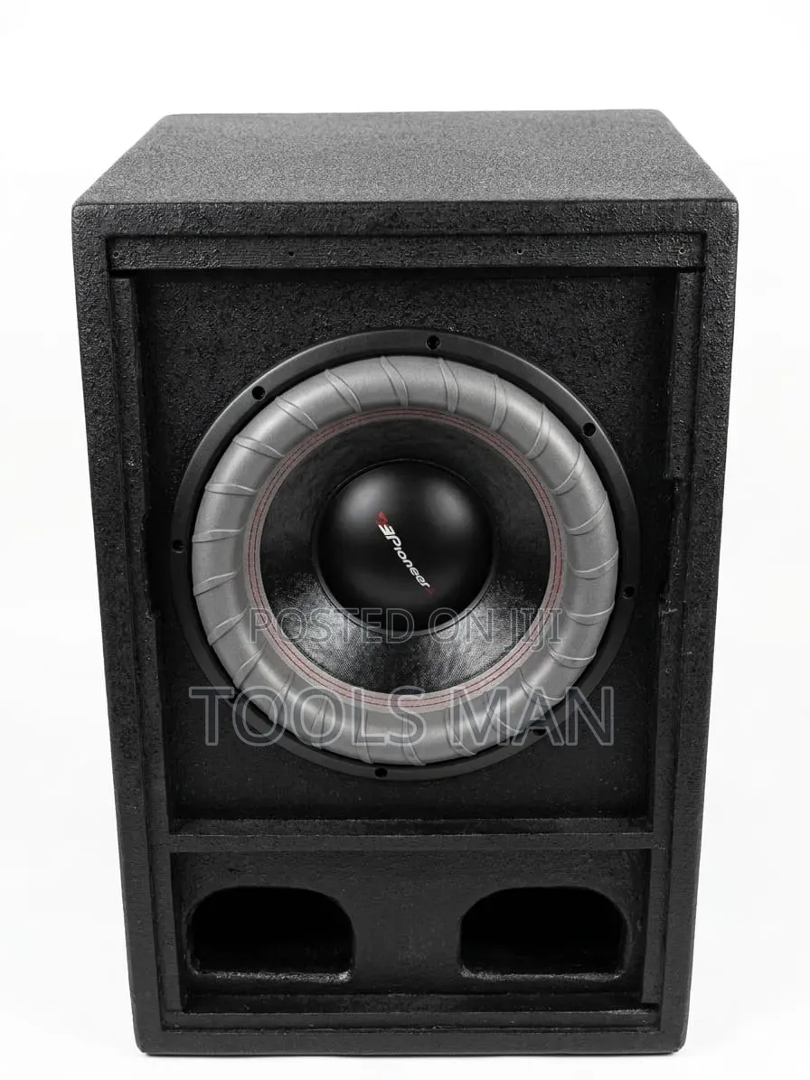 Pioneer High Power Subwoofer With Custom Ported Enclosure Bass Box.