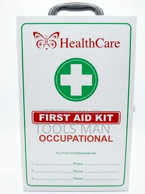 Occupational First Aid Kit Metal Cabinet - Workplace Safety Box.