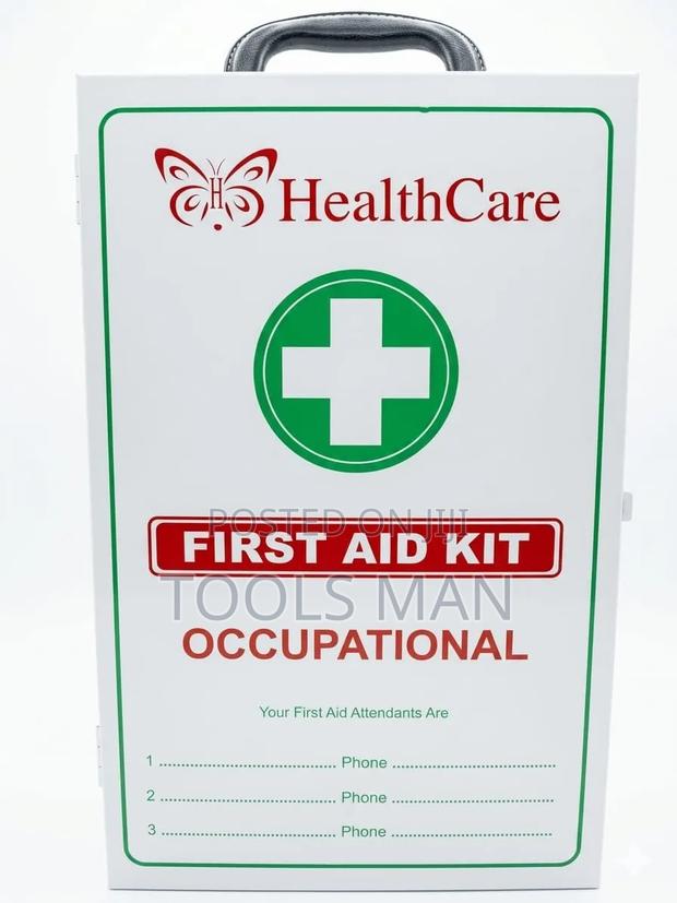 Occupational First Aid Kit Metal Cabinet - Workplace Safety Box.