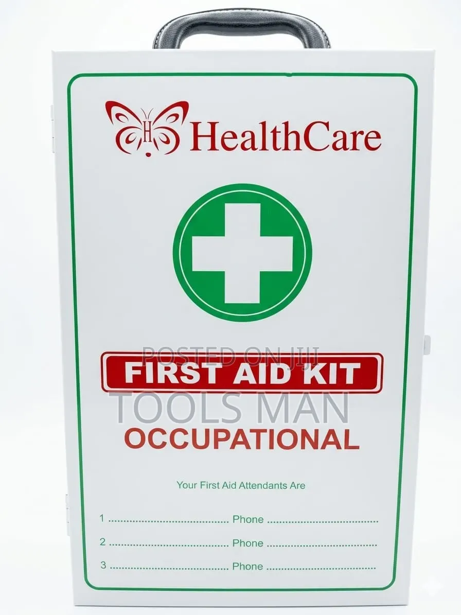 Occupational First Aid Kit Metal Cabinet - Workplace Safety Box.
