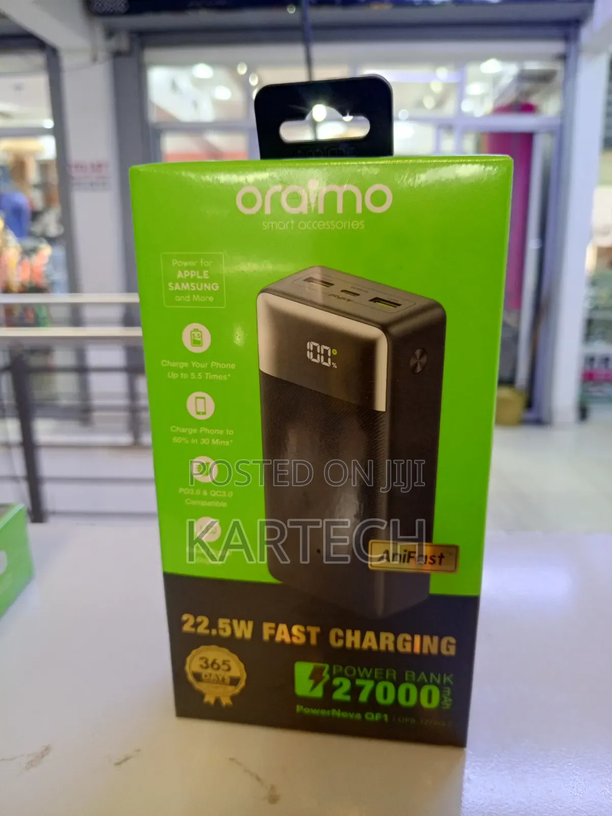 Oraimo Powernova Qf1 27000mah Power Bank | 22.5w Fast Charging (7270q)