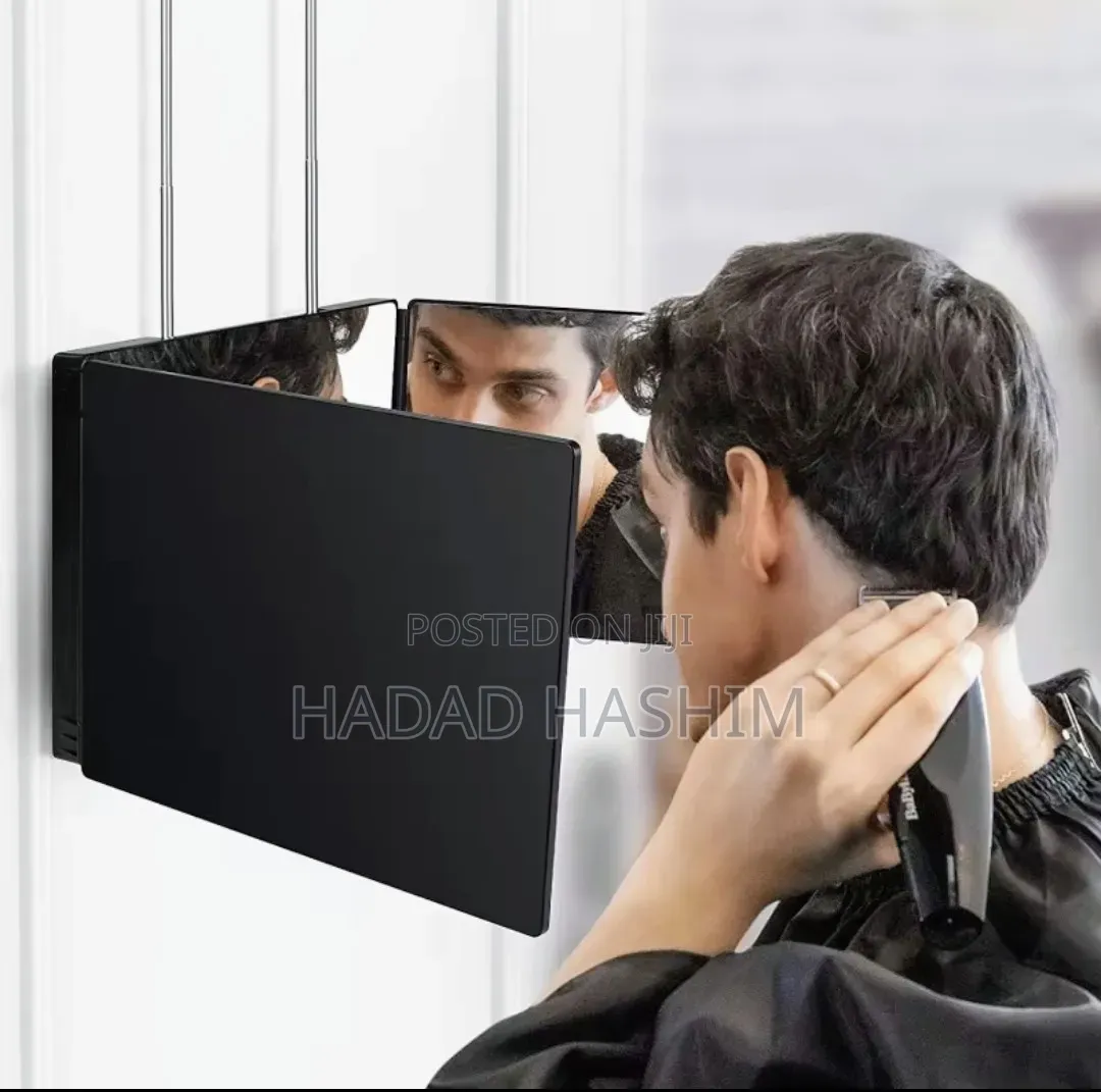 360° Multi-Angle Tri-Fold Barber Mirror. 3 Way Mirror.