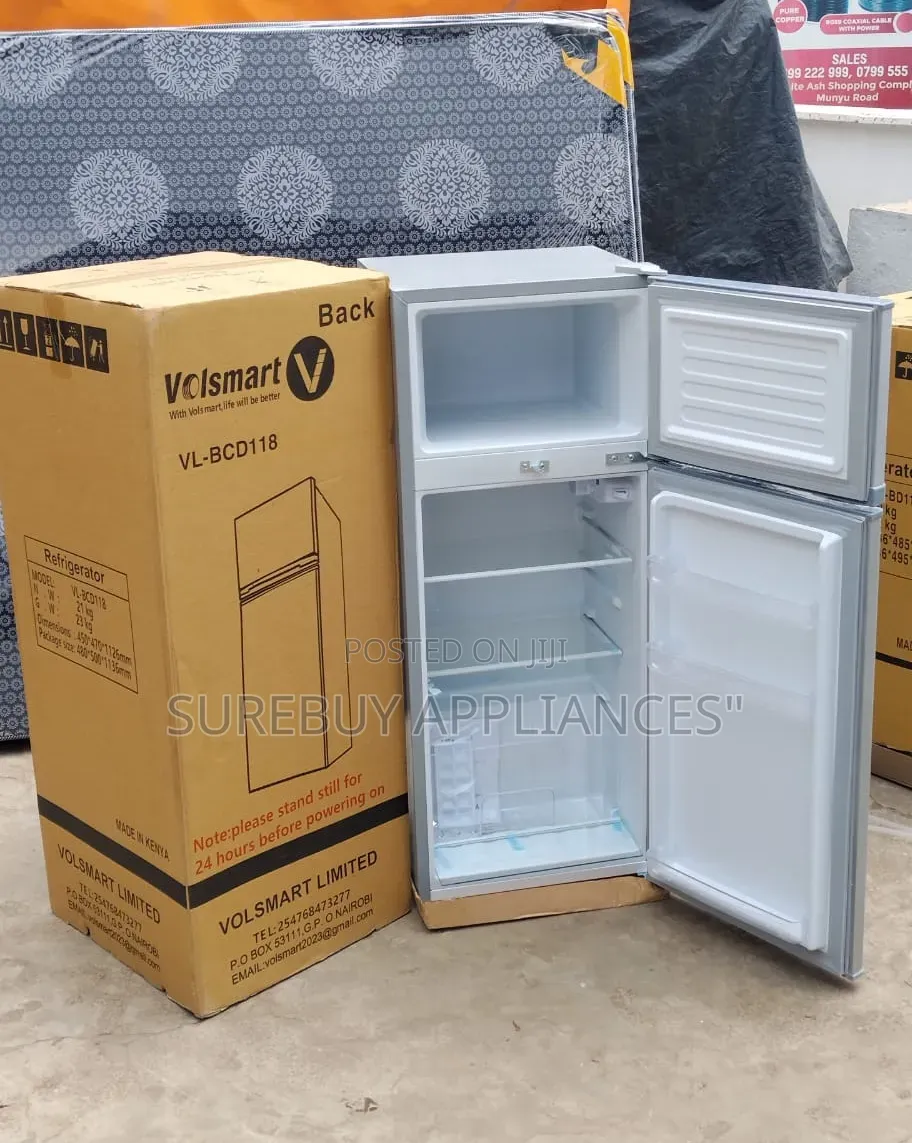 Volsmart 118 Litres Double Door Fridge With Freezer