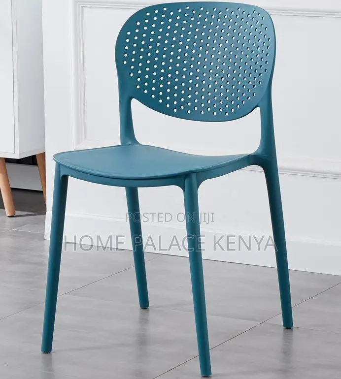 Plastic Chair: Durable Hole Back Italian Style Dining Chair