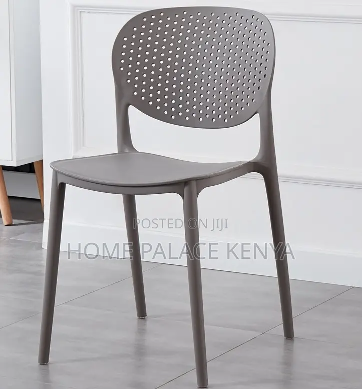 Plastic Chair: Durable Hole Back Italian Style Dining Chair