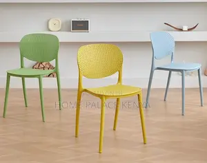 Plastic Chair: Durable Hole Back Italian Style Dining Chair