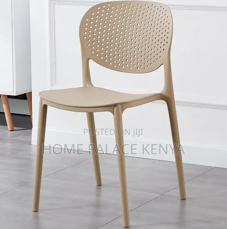 Plastic Chair: Durable Hole Back Italian Style Dining Chair
