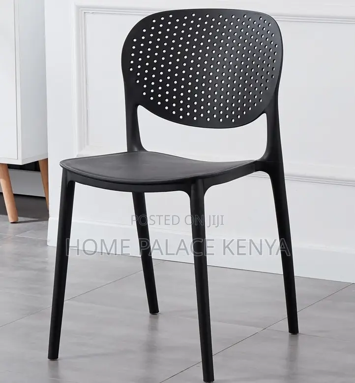 Plastic Chair: Durable Hole Back Italian Style Dining Chair