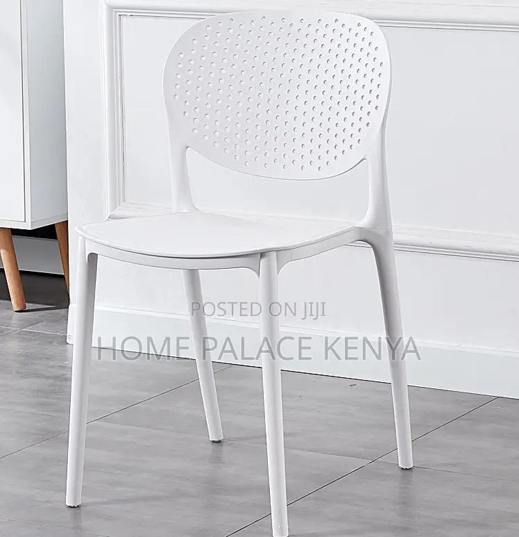 Plastic Chair: Durable Hole Back Italian Style Dining Chair