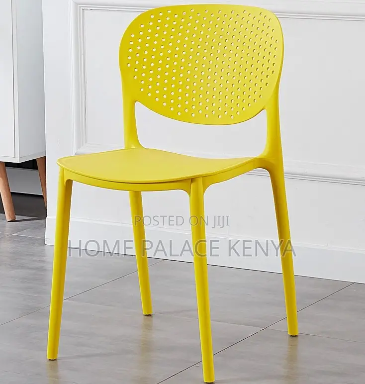 Plastic Chair: Durable Hole Back Italian Style Dining Chair