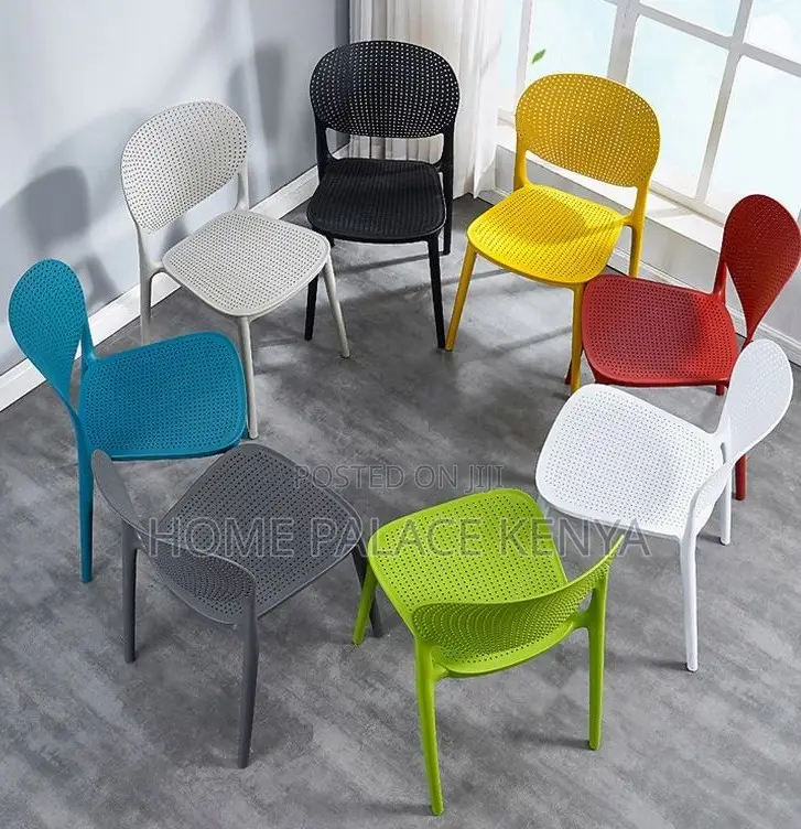 Plastic Chair: Durable Hole Back Italian Style Dining Chair