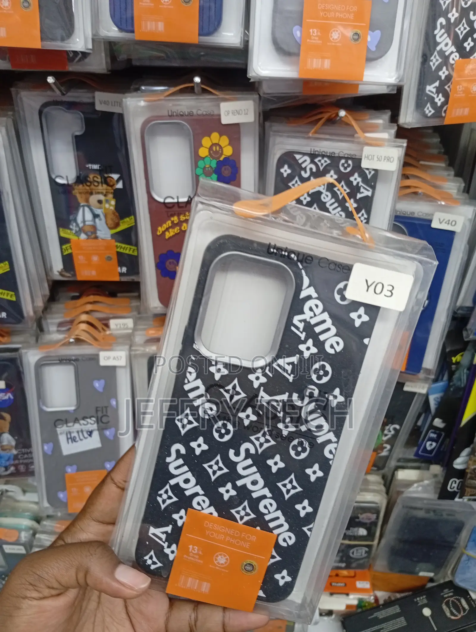 Black Tpu Phone Case Featuring a Supreme X Louis Vuitton