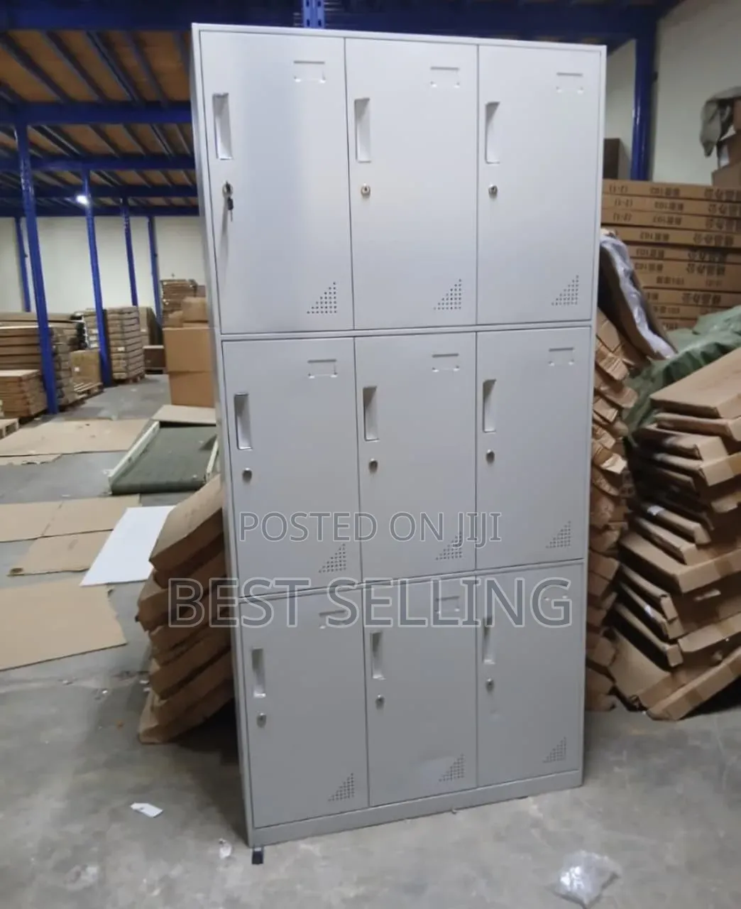 White 9 Door Storage Cabinets