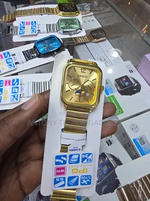 Casio Stainless Steel Moon Phase Quartz Wrist Watch