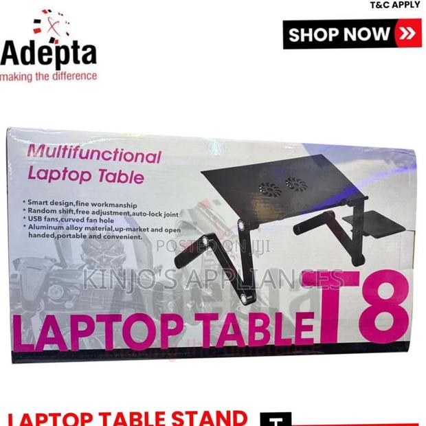 Laptop Table Stand With 2 Fans and Mouse Pad
