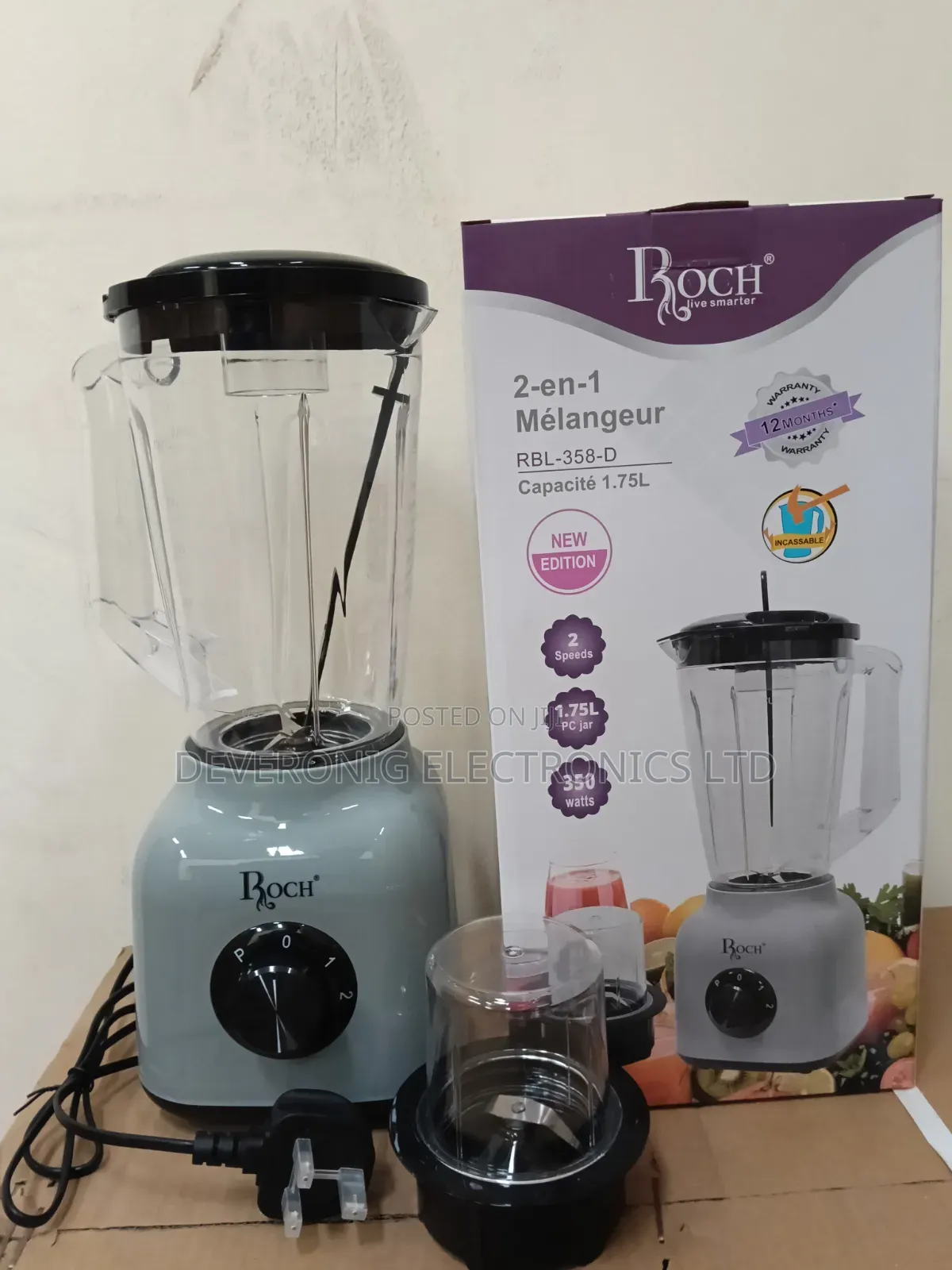 *Roch 2 in 1 Blender-Grinder *Rbl-358-D*