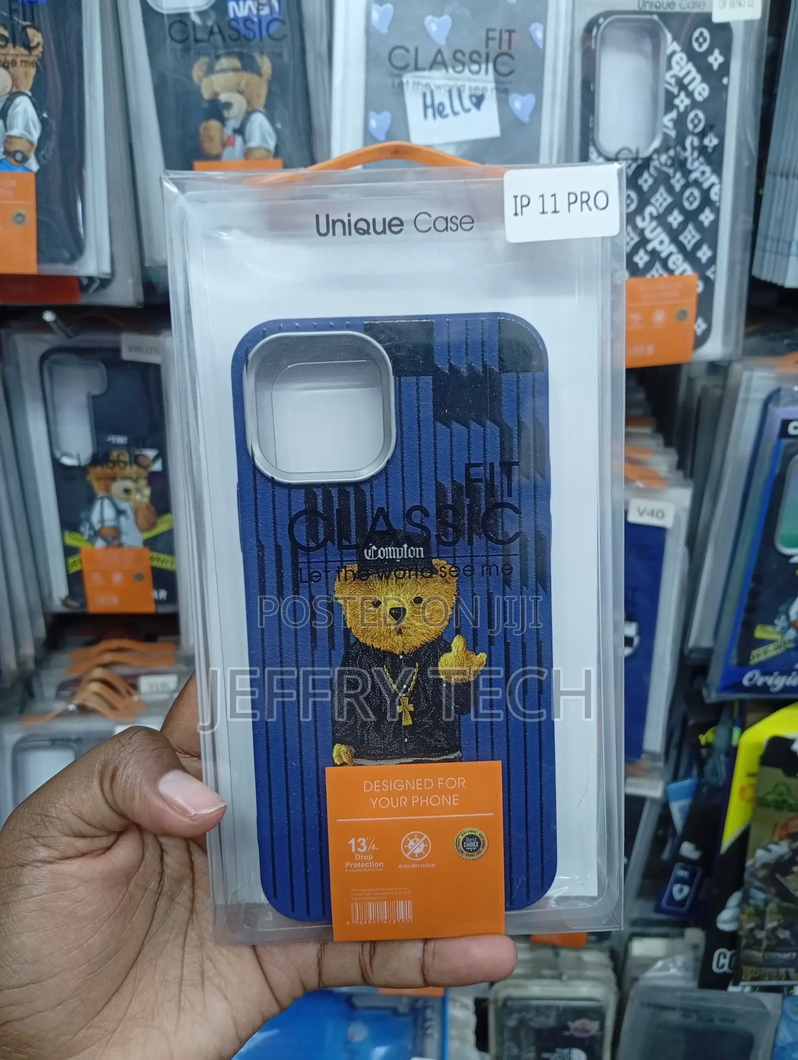 Zuck Bear Blue Embroidered Phone Case for the iPhone 11 Pro