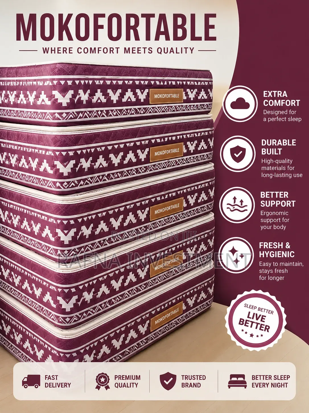 4×6×8" Moko Mattresses at 12999