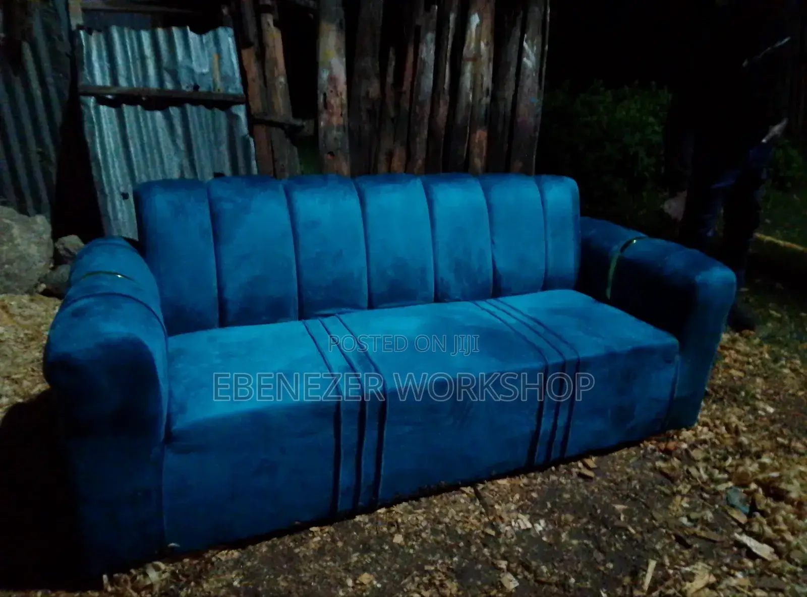 Blue 3 Seater Sofa