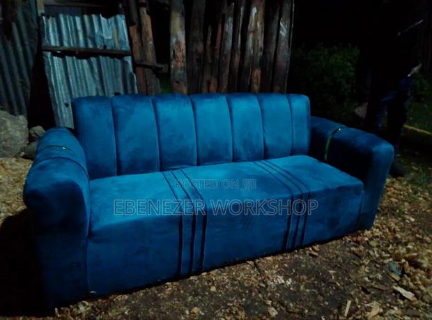 Blue 3 Seater Sofa