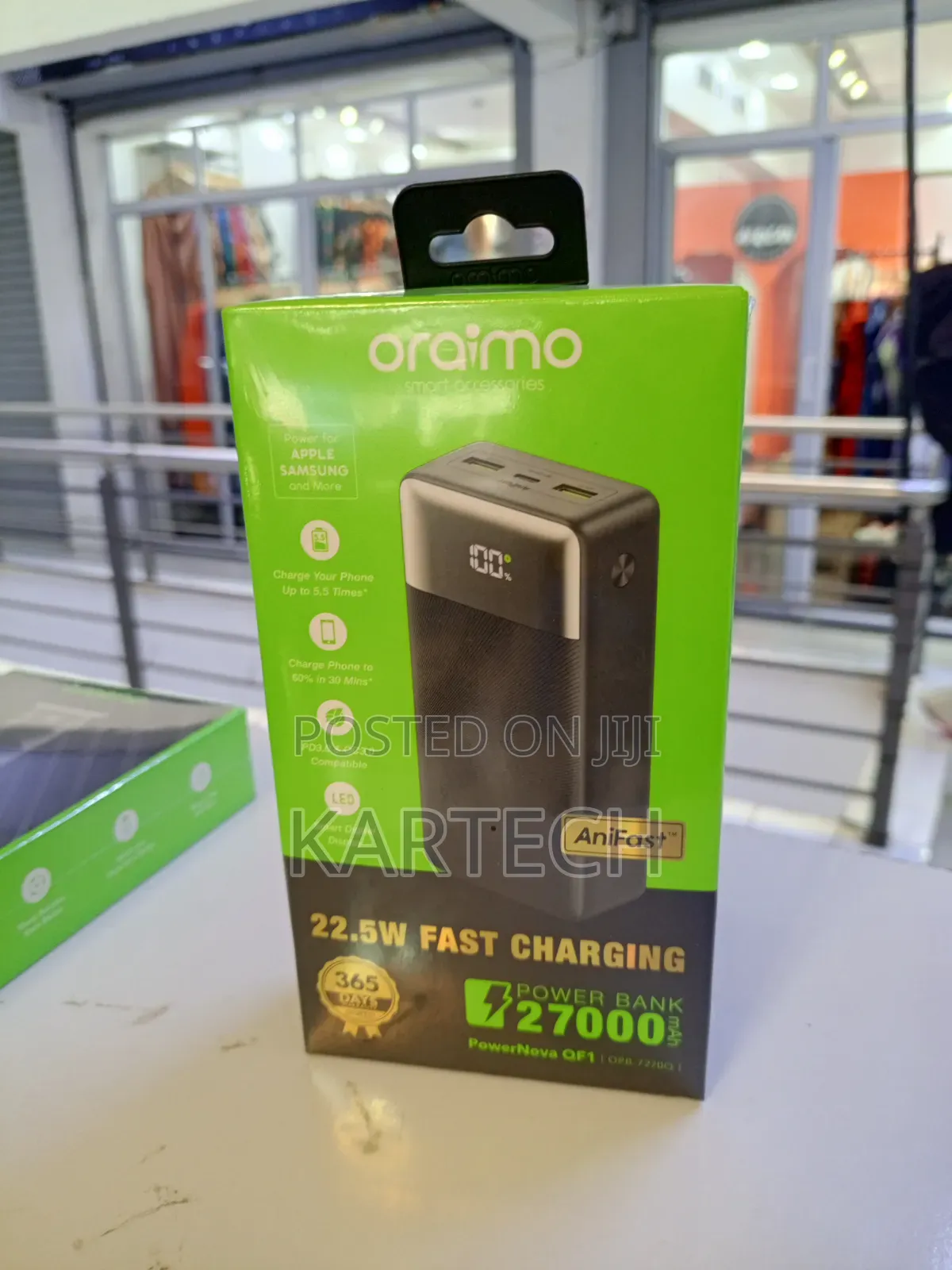 Oraimo 27000mah (99.9wh) Power Bank With 22.5w Anifast