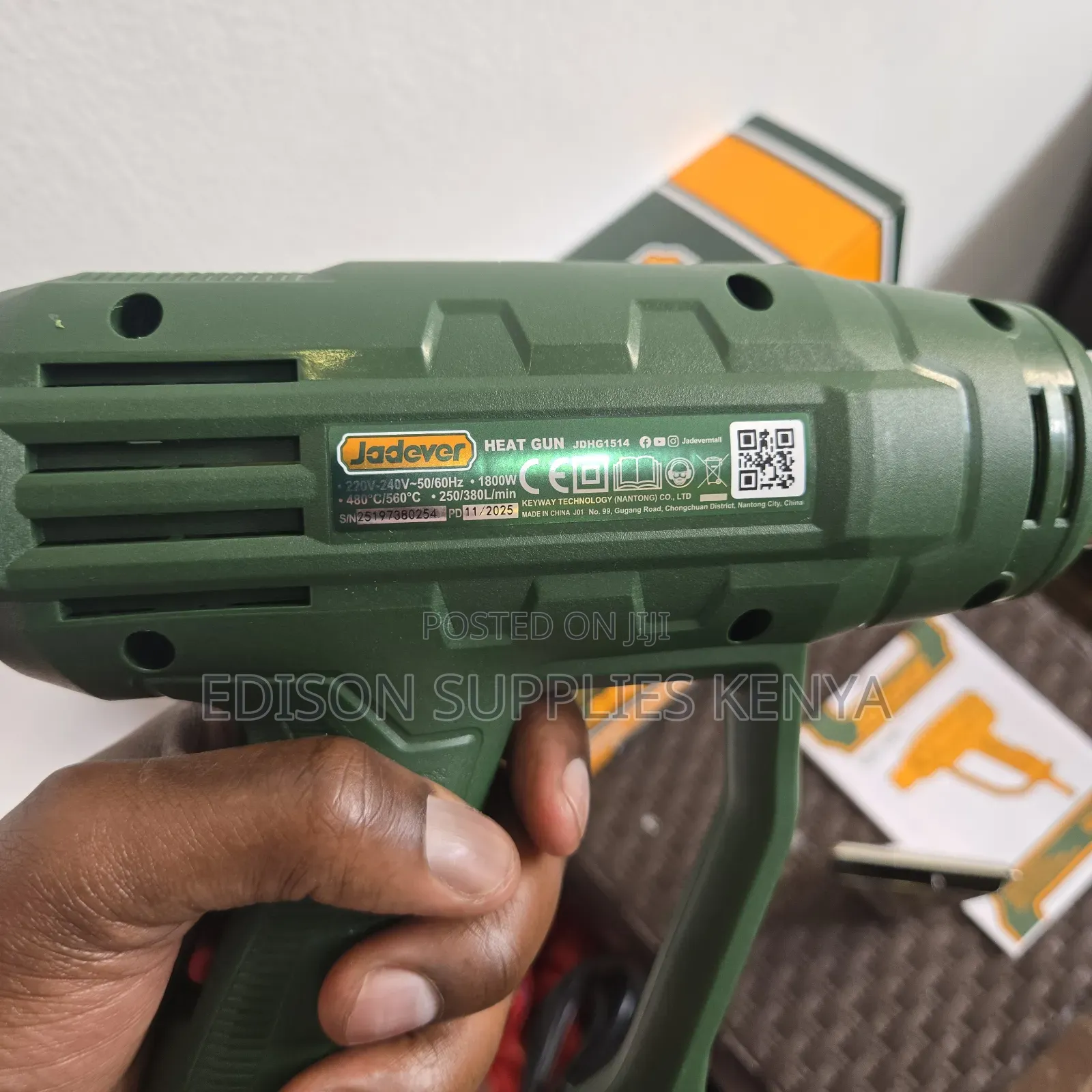 Heat Guns Jadever Hot Air Gun 1800w Water Bottle Sealing Gun