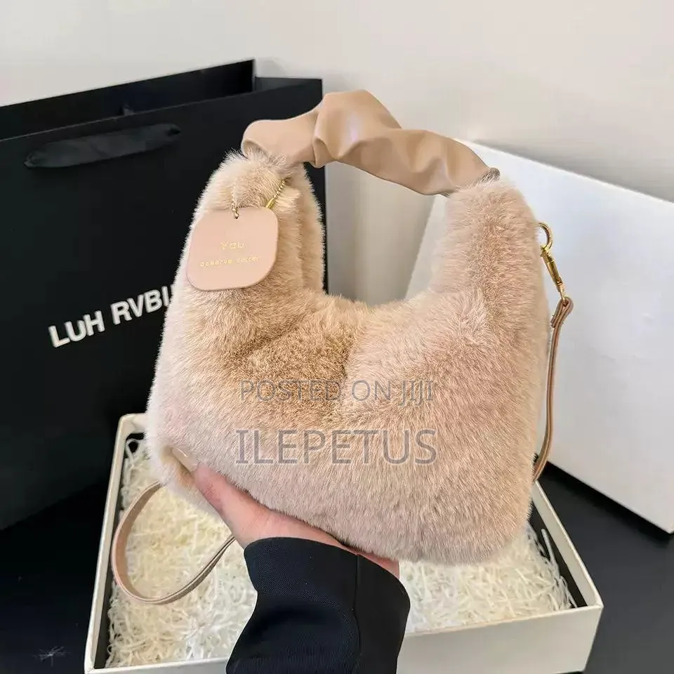 Faux Fur Hobo Hand Bags