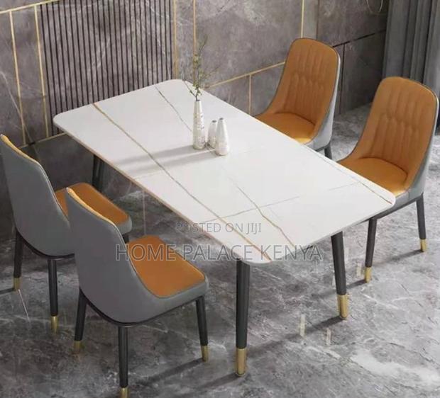 Dining Set: Bamboo Dining Table With Rock Slab Top and Chairs - thumbnail 5