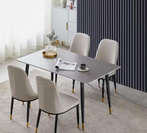 Dining Set: Bamboo Dining Table With Rock Slab Top and Chairs - thumbnail 7