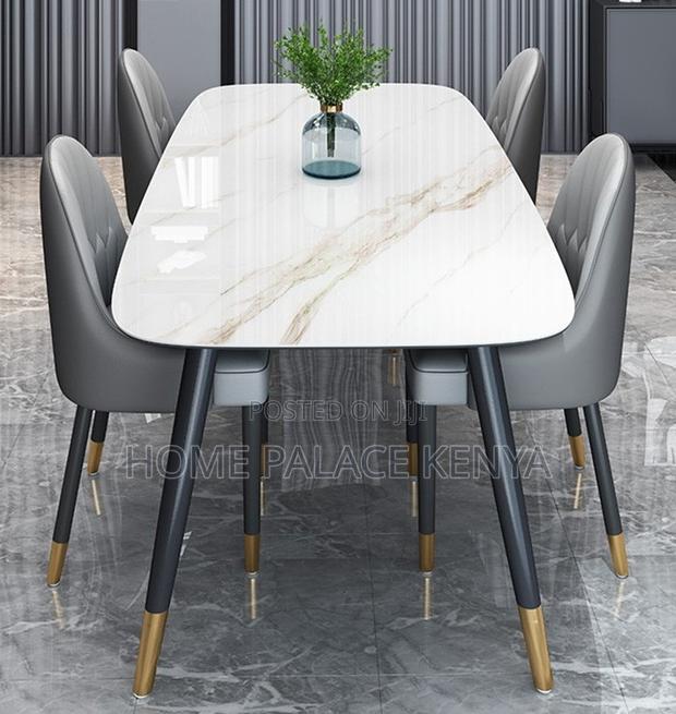Dining Set: Bamboo Dining Table With Rock Slab Top and Chairs - thumbnail 11