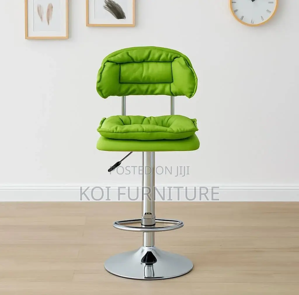 Bar Stool : Negroni Bar Chair – Light Green Cushioned Seat