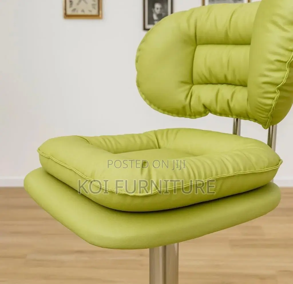Bar Stool : Negroni Bar Chair – Light Green Cushioned Seat