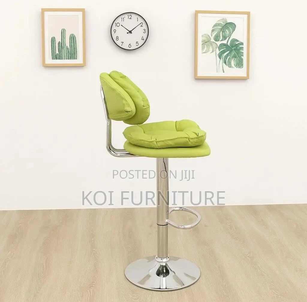 Bar Stool : Negroni Bar Chair – Light Green Cushioned Seat