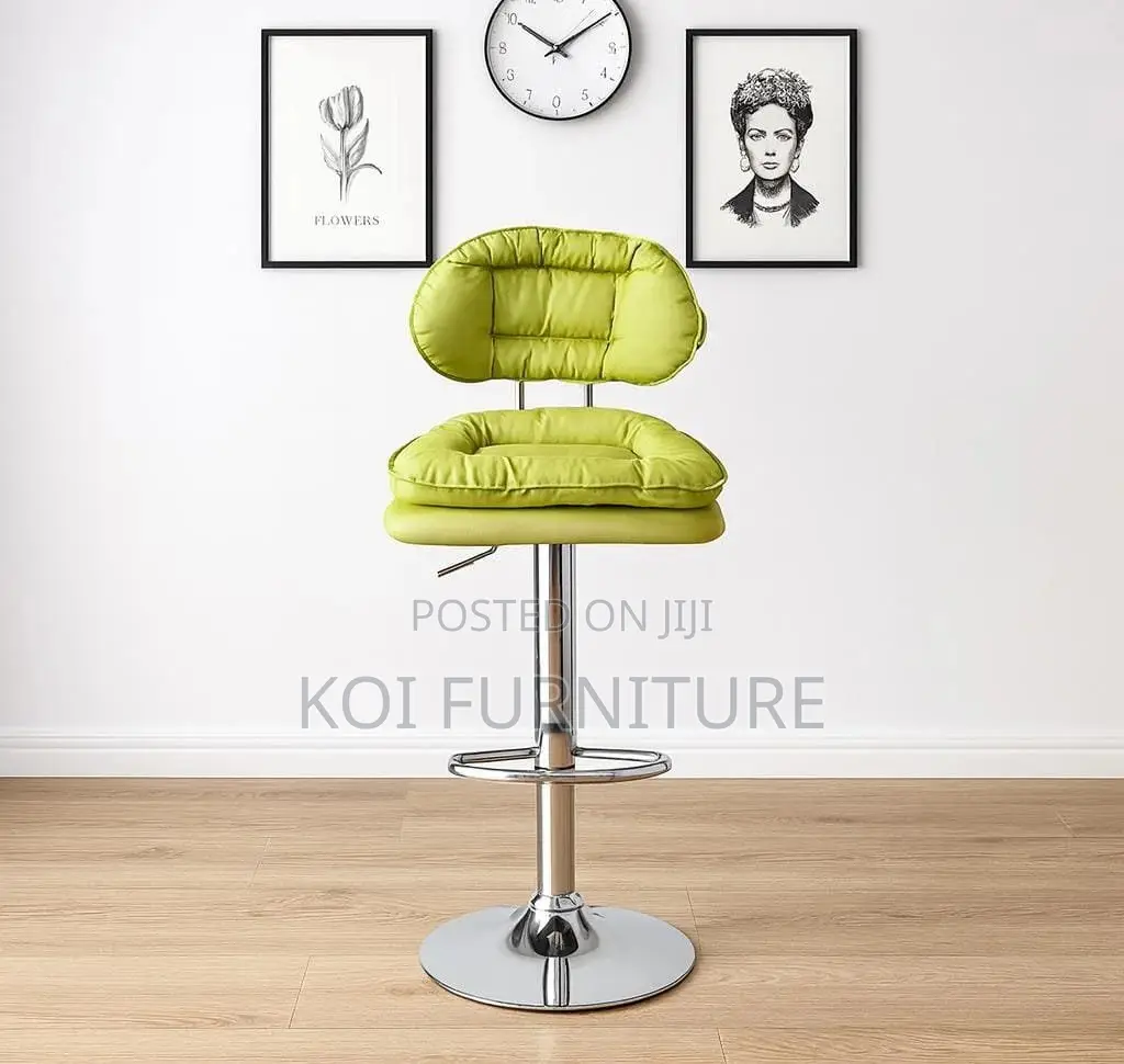Bar Stool : Negroni Bar Chair – Light Green Cushioned Seat