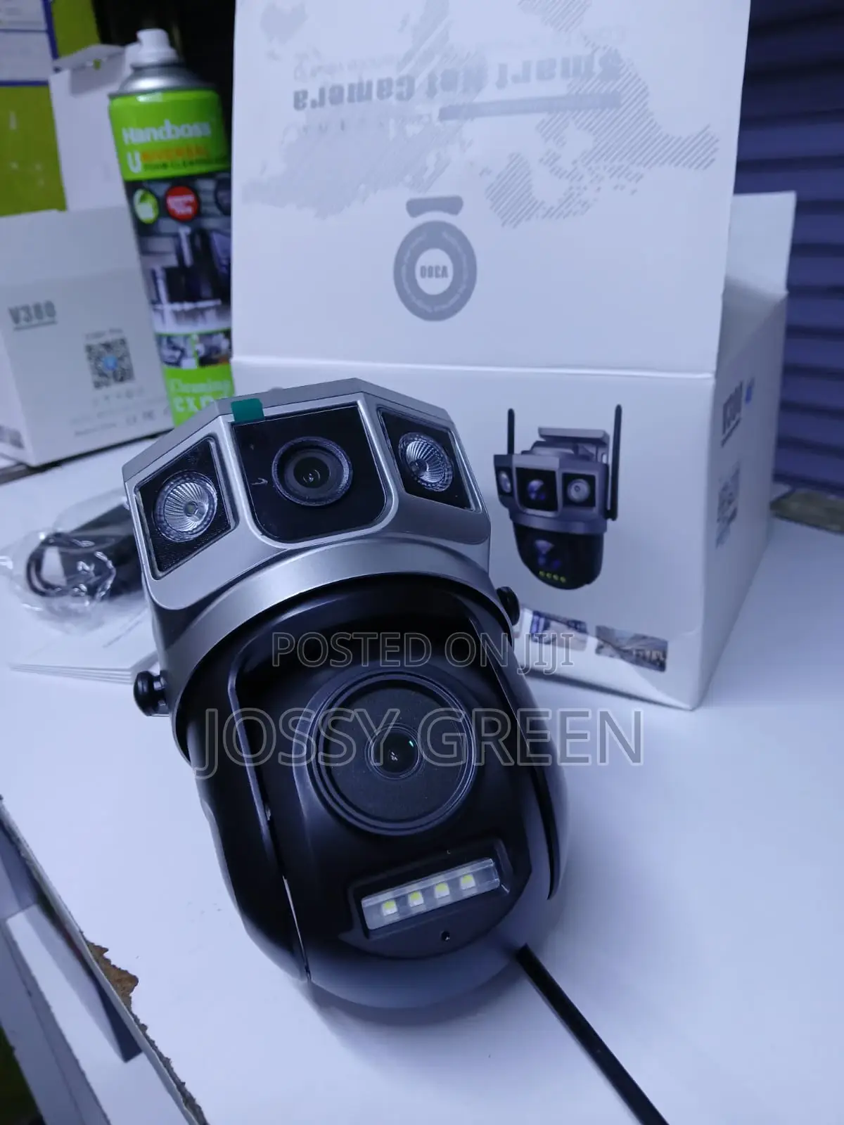 Dual Lens 4mp 4g Simcard CCTV Camera With Auto Rotate Twoway Talk
