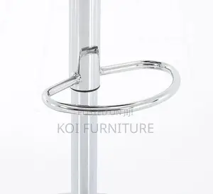 Office Chair Contemporary Light Grey Fabric Swivel Bar Stool