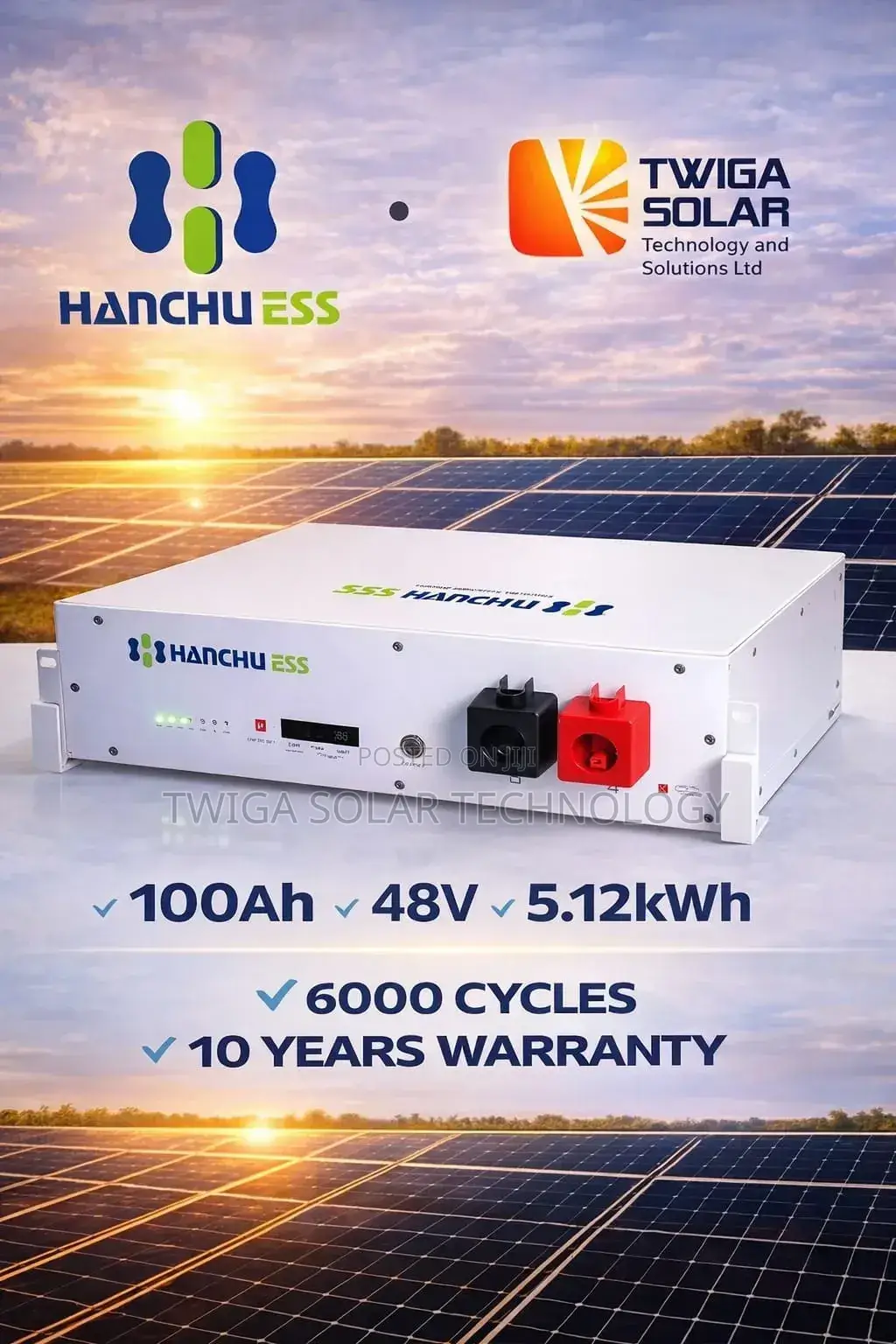 Hanchu Ess 100ah 5.12kwh 48v 6000 Cycles
