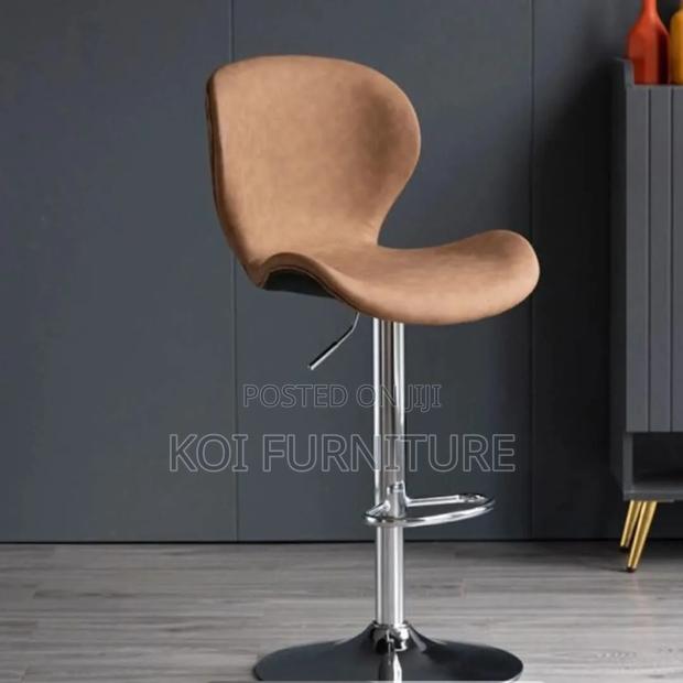 Bar Chairs : Fox Bar Chair With Brown Fabric Upholstery - main view