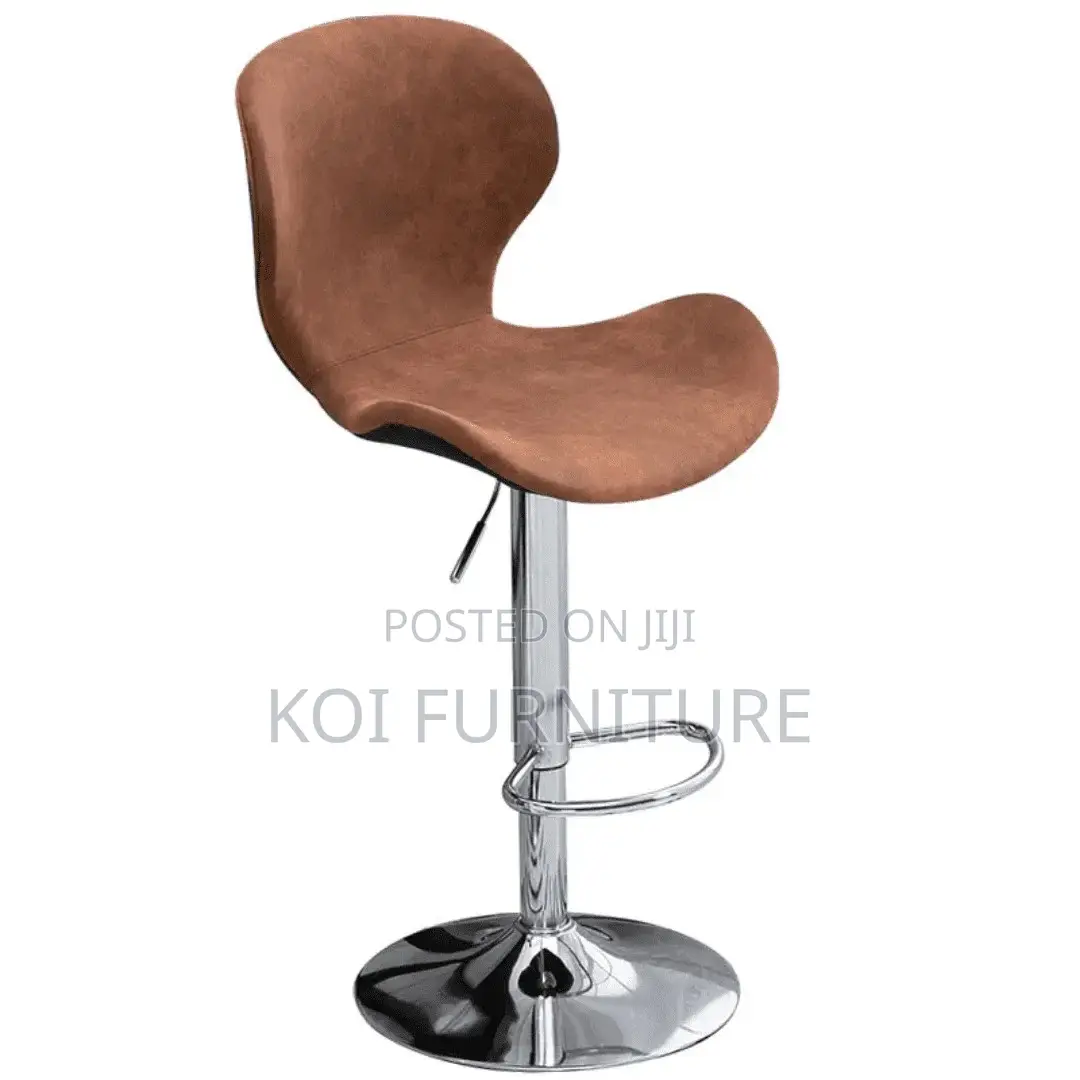 Bar Chairs : Fox Bar Chair With Brown Fabric Upholstery