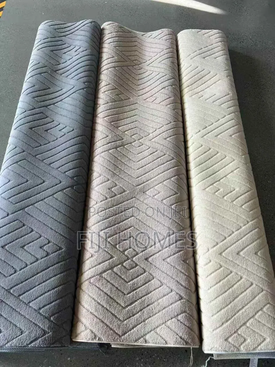 American Style Luxury Fur Carpet 5x8 — Grey | Cream | Beige